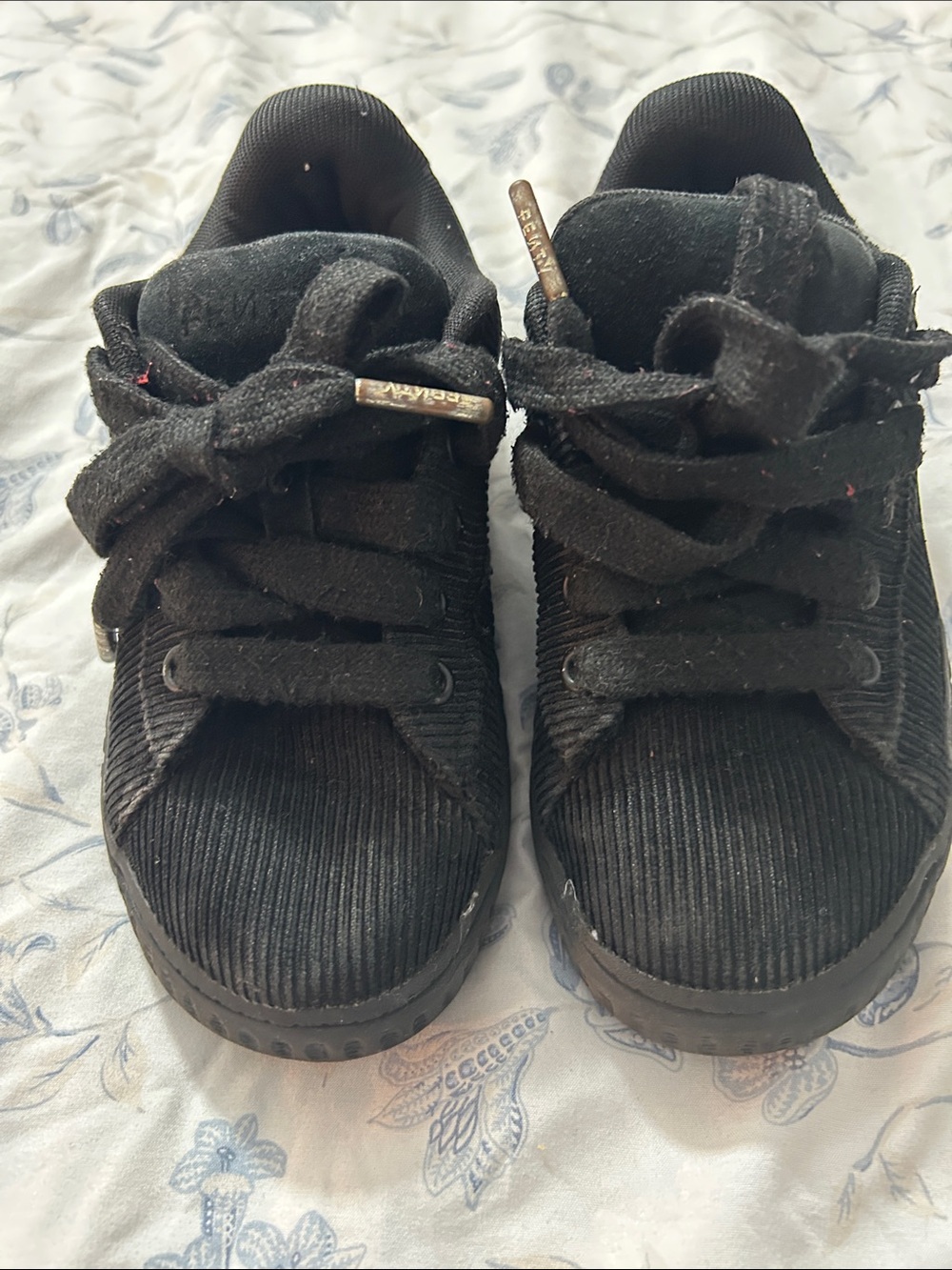 Kids Black Corduroy Sneakers - Brand Unknown